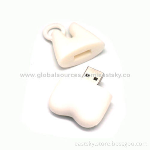 Custom Tooth Shape USB drive, made of soft PVC material, OEM orders welcome